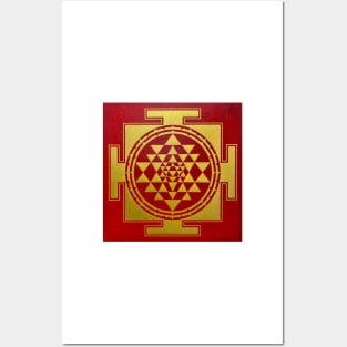 SHRI YANTRA RED Posters and Art